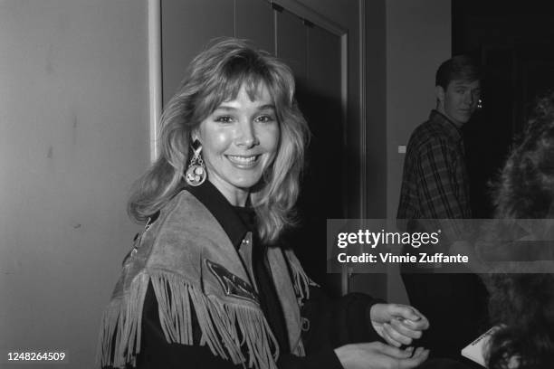 American actress, singer and dancer Cynthia Rhodes, circa 1985.