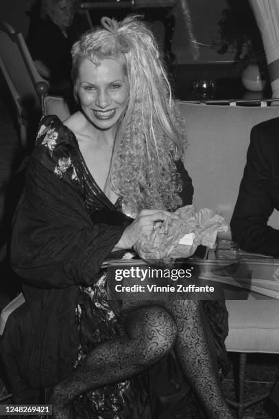 American model and actress Angie Bowie attends the 38th Annual Primetime Emmy Awards in Pasadena, California, 21st September 1986.