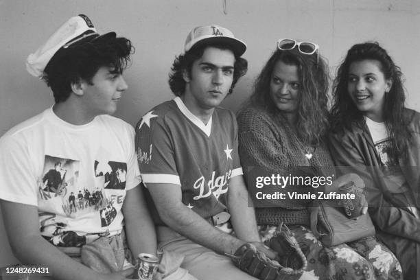 American musician Dweezil Zappa at the Hollywood All-Star Baseball Game at the Dodger Stadium in Los Angeles, 29th August 1987.