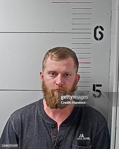 In this handout photo provided by the Rutherford County Adult Detention Center, Kyle Chrisley is seen in a police booking photo at the Rutherford...