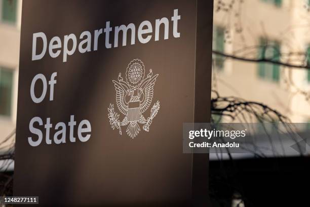 The exterior of the State Department complex is seen on March 14, 2023 in Washington, DC.