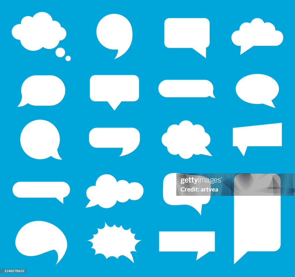 Conjunto de iconos de burbujas de voz