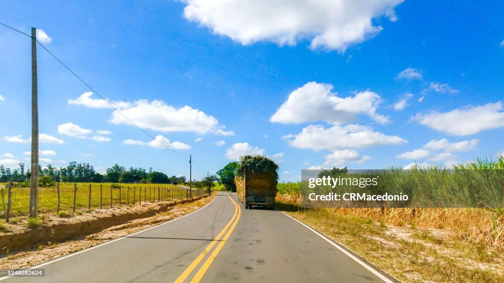 Roads and highways in the rural area of Piracicaba.