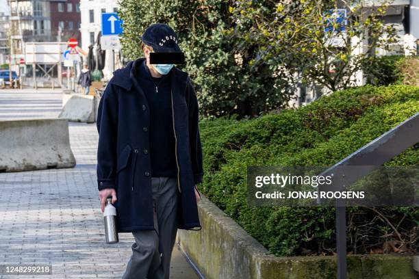 One of the accused arrives for a session of the case before the Antwerp appeal court, a remark of the judge during the trial in Hasselt, against 18...