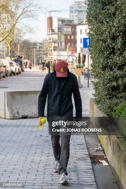 One of the accused arrives for a session of the case before the Antwerp appeal court, a remark of the judge during the trial in Hasselt, against 18...