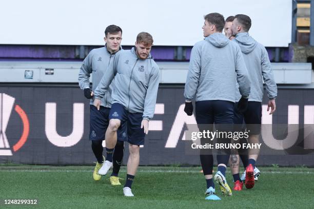 Union's Yorbe Vertessen pictured during a training session of Belgian soccer team Royale Union Saint-Gilloise, Wednesday 15 March 2023 in Anderlecht,...