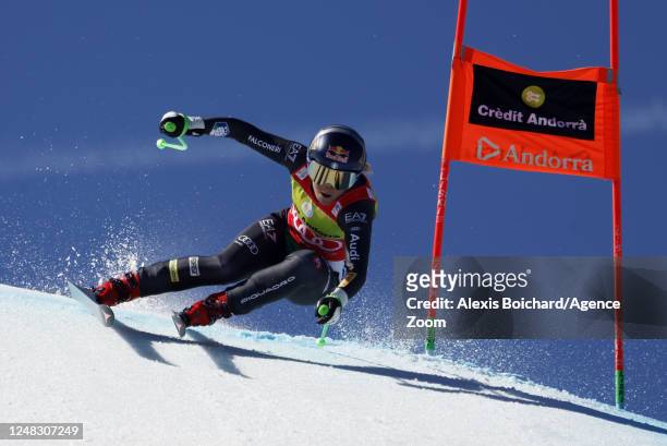 Sofia Goggia of Team Italy takes 2nd place during the Audi FIS Alpine Ski World Cup Finals Men's and Women's Downhill on March 15, 2023 in Soldeu,...