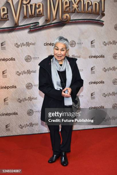 March 14 Mexico City, Mexico: Actress Angelina Pelaez attends the red carpet of Que Viva Mexico film premiere at Cinepolis Oasis Coyoacan.