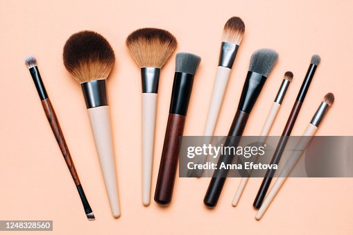 Set of soft makeup brushes Set of soft makeup brushes