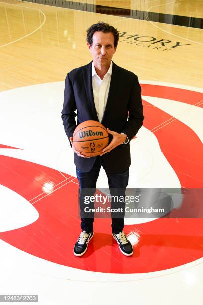 The Atlanta Hawks introduce Quinn Snyder during a portrait shoot on February 27, 2023 at State Farm Arena in Atlanta, Georgia. NOTE TO USER: User...