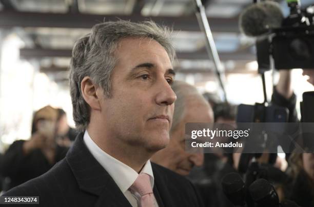 Michael Cohen, Donald Trump's former lawyer and fixer, walks out of a Manhattan courthouse after testifying before a grand jury, in New York, United...