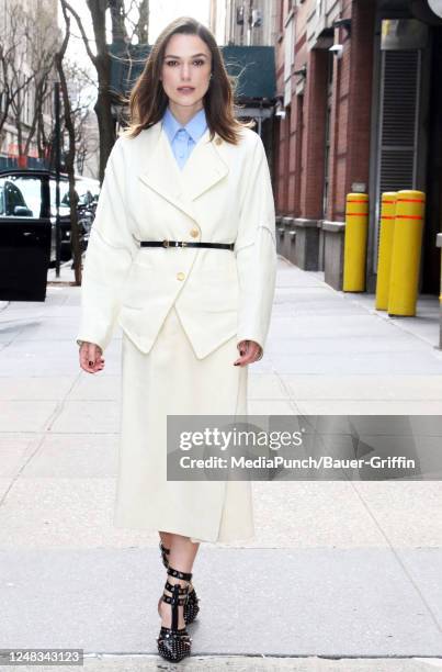 Keira Knightley is seen on March 15, 2023 in New York City.