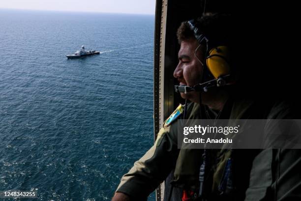 Iranian, Chinese and Russian naval forces, start a joint military exercise for 5 days at Indian Ocean on March 15, 2023.