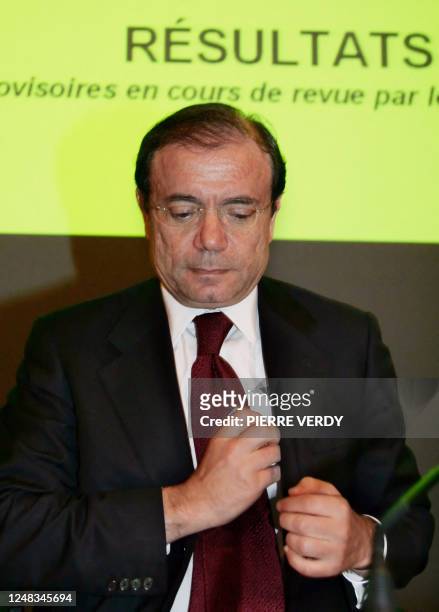 French distribution group Casino chairman Jean-Charles Naouri attends a press conference, 14 September 2006 in Paris, to present the group's results...