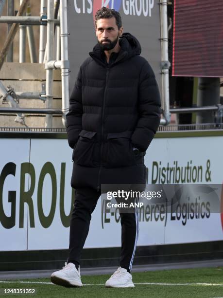 Real Madrid U19 trainer coach Alvaro Arbeloa during the UEFA youth league quarterfinal between AZ Alkmaar U19 and Real Madrid U19 at AFAS training...