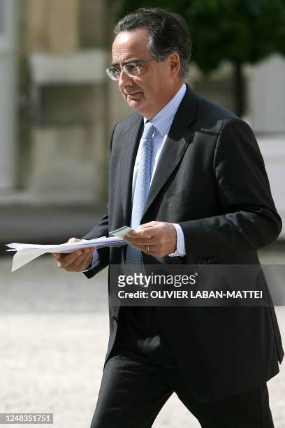 French Gilles Benoist CNP Chief executive officer, arrives 12 June 2007 at the Elysee palace in Paris to have a meeting with President Nicolas...