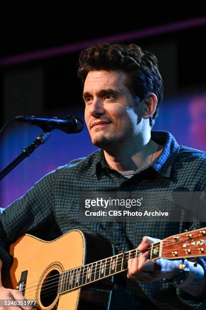 The Late Show with Stephen Colbert and musical guest John Mayer during Tuesdays March 14, 2023 show.