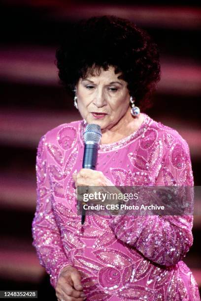 The Roots of Country: Nashville Celebrates the Ryman, a CBS television special, originally aired June 25, 1994. Pictured is Kitty Wells.