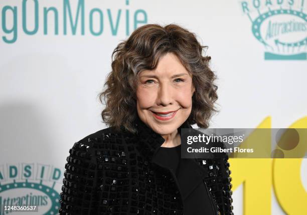 Lily Tomlin at the premiere of "Moving On" held at DGA Theater on March 15, 2023 in Los Angeles, California.