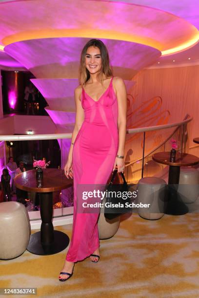 Stefanie Giesinger during the Mandarin Oriental Munich Nobu Hanami Party at Hotel Mandarin Oriental on March 15, 2023 in Munich, Germany.