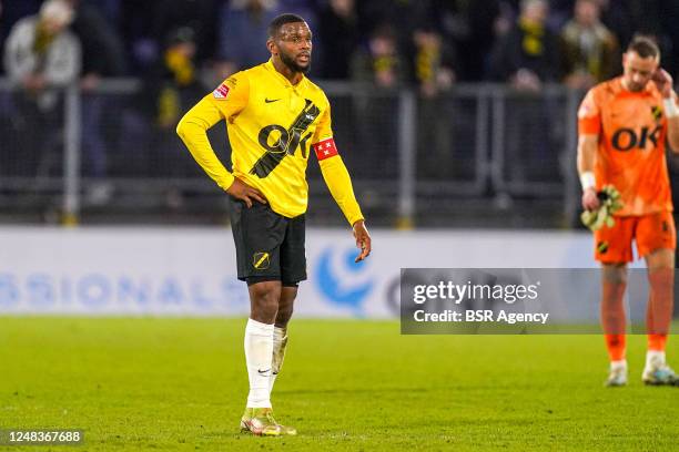 Cuco Martina of NAC Breda during the Dutch Keukenkampioendivisie match between NAC Breda and Jong Ajax at Rat Verlegh Stadion on March 13, 2023 in...