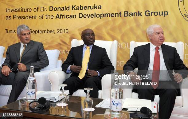 The Africain Development Bank President Donald Kaberuka , Tunisian Minister of Development and Intl. Cooperation Mohamed Nouri Jouini and Chairperson...