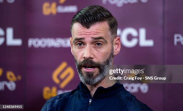 Stuart Kettlewell during a Motherwell press conference at Fir Park