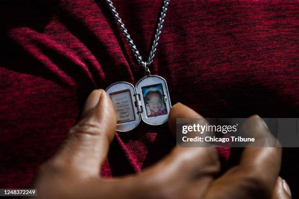 Eric Patton Smith shows a photo of his late daughter in a locket around his neck. He&apos;s disappointed with the city&apos;s efforts to improve...