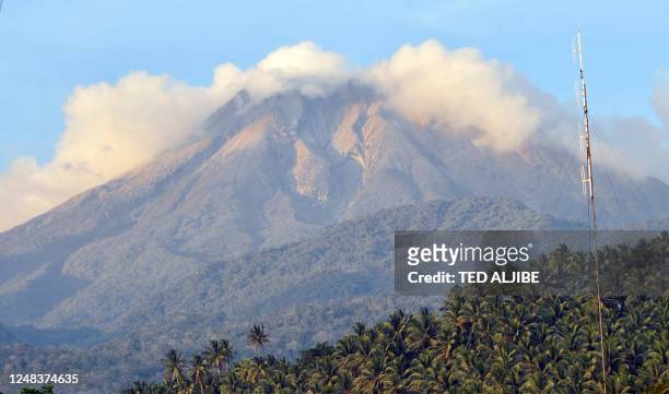Bulusan volcano is seen from the town of Irosin, Sorsogon province, south of Manila on February 23 days after the volcano spewed ash into the air....