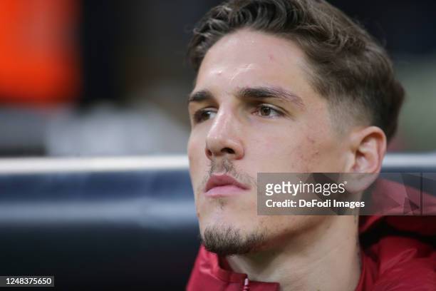 Nicolo Zaniolo of Galatasaray looks on during the Super Lig match between Galatasaray and Kasimpasa SK at NEF Stadyumu on March 11, 2023 in Istanbul,...