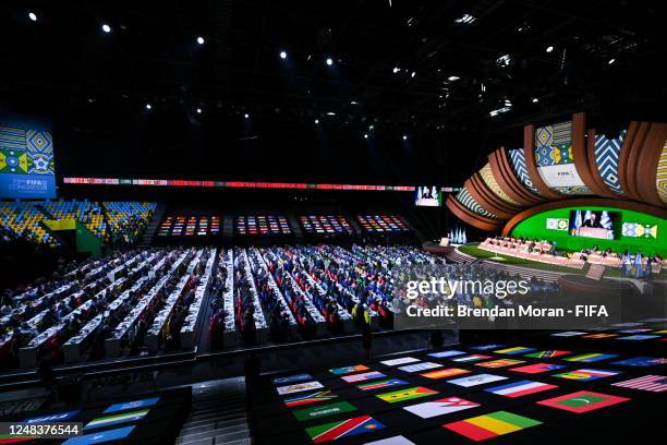General view during the 73rd FIFA Congress at BK Arena on March 16, 2023 in Kigali, Rwanda.