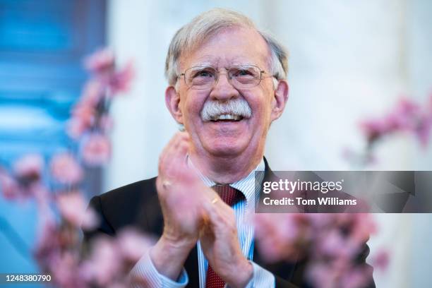 John Bolton, former national security advisor, attends a senate briefing hosted by the Organization of Iranian American Communities , to discuss U.S....