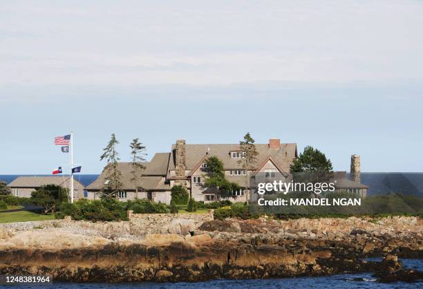 This picture taken 10 August 2007 shows the Walker's Point, US President George W. Bush family compound in Kennebunkport. US President George W. Bush...