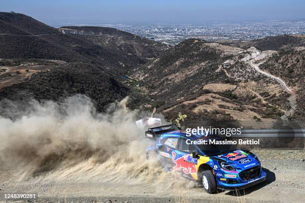 Ott Tanak of Estonia and Martin Jarveoja of Estonia compete with their M-Sport Ford WRT Ford Puma Rally1 Hybrid during Day One of the FIA World Rally...