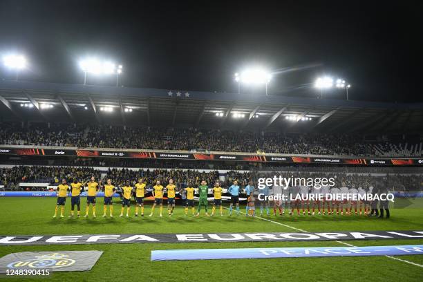 Illustration picture shows the start of a soccer game between Belgian Royale Union Saint-Gilloise and German Union Berlin, Thursday 16 March 2023 in...