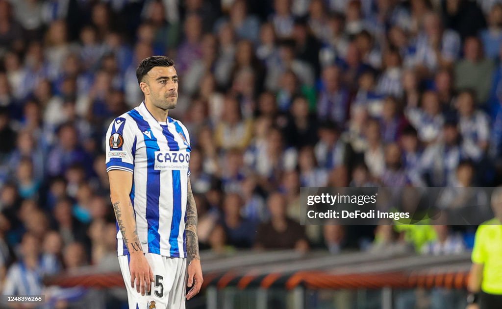 Digo Ricio Diego Rico of Real Sociedad gestures during the UEFA Europa League ...