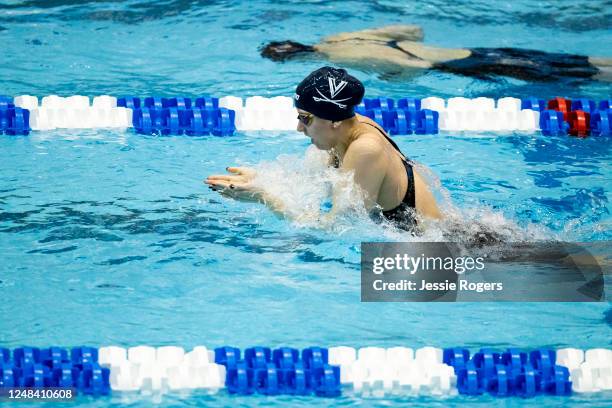 Katie Douglass from University of Virginia during the Division I Womens Swimming & Diving Championships held at the Allan Jones Aquatic Center on...