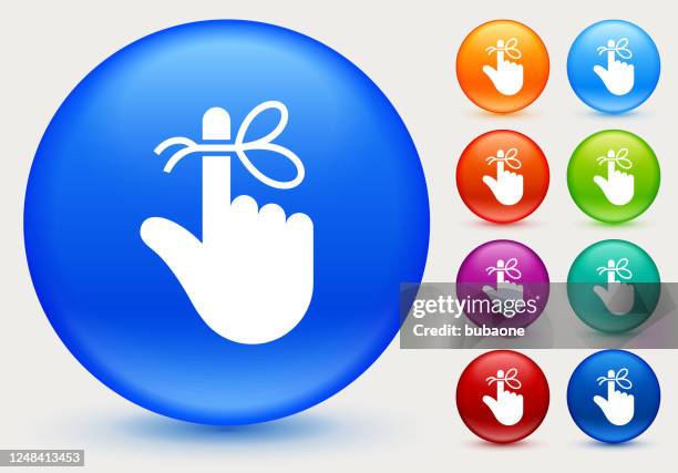 reminder string on finger icon - string finger stock illustrations