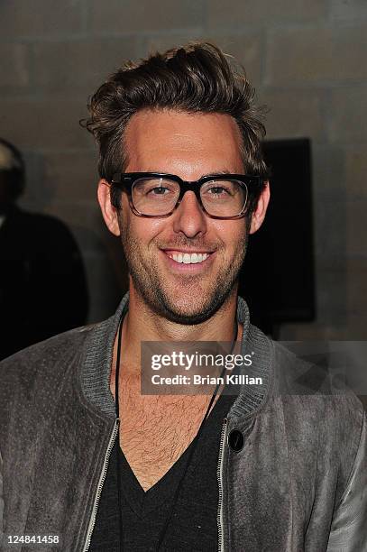 Founder of Falling Whistles Sean Carasso attends the Edun Spring 2012 fashion show during Mercedes-Benz Fashion Week at 330 West Street on September...