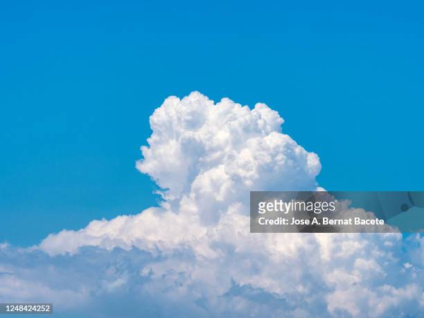 full frame of the blue sky with white storm clouds. - dark clouds stock pictures, royalty-free photos & images
