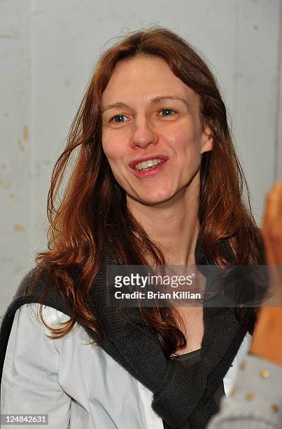 Designer Sharon Wauchob attends the Edun Spring 2012 fashion show during Mercedes-Benz Fashion Week at 330 West Street on September 11, 2011 in New...