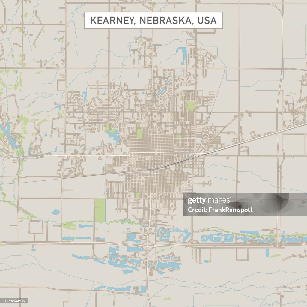 Kearney Nebraska US City Street Map