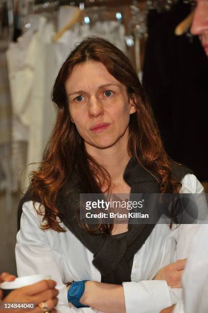 Designer Sharon Wauchob attends the Edun Spring 2012 fashion show during Mercedes-Benz Fashion Week at 330 West Street on September 11, 2011 in New...