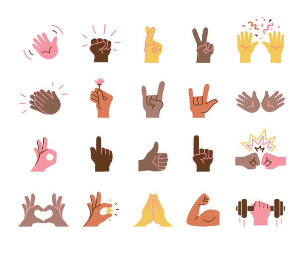 hand emoji - clapping hands stock illustrations
