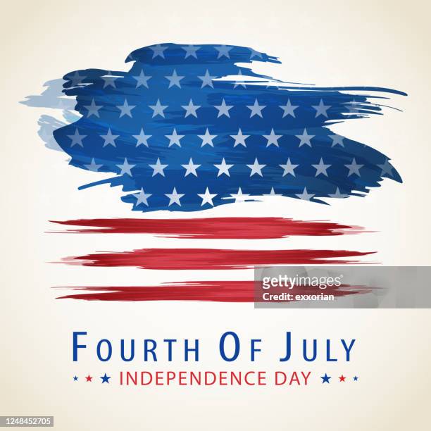 fourth of july flag ceremony - political party stock illustrations
