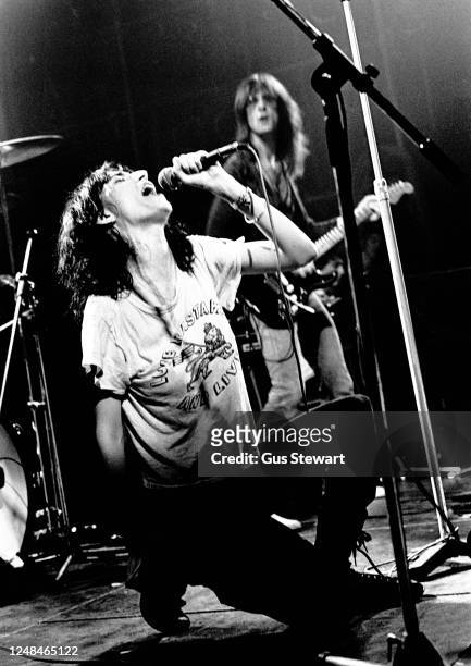 Patti Smith performs for the first time in the UK at the Roundhouse, London, England, on May 16, 1976.