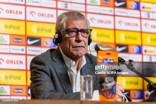 Fernando Santos head coach of Poland seen during a press conference announcing the appointments to the Poland national football team at PGE Narodowy...