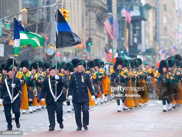 The annual St. Patrick's Day parade for the 262nd time held along up Fifth Avenue on March 17, 2023 in New York, United States.