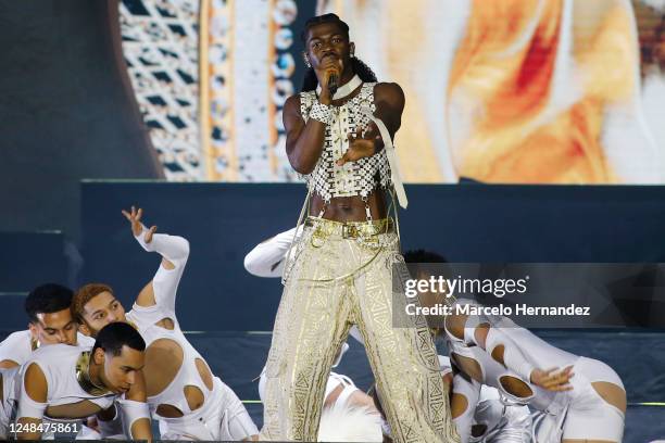 Lil Nas X performs during day one of Lollapalooza Chile 2023 on March 17, 2023 in Santiago, Chile.