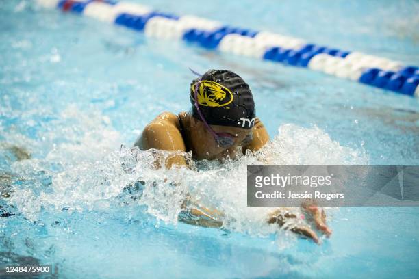 Katrina Brathwaite during the Division I Womens Swimming & Diving Championships held at the Allan Jones Aquatic Center on March 17, 2023 in...